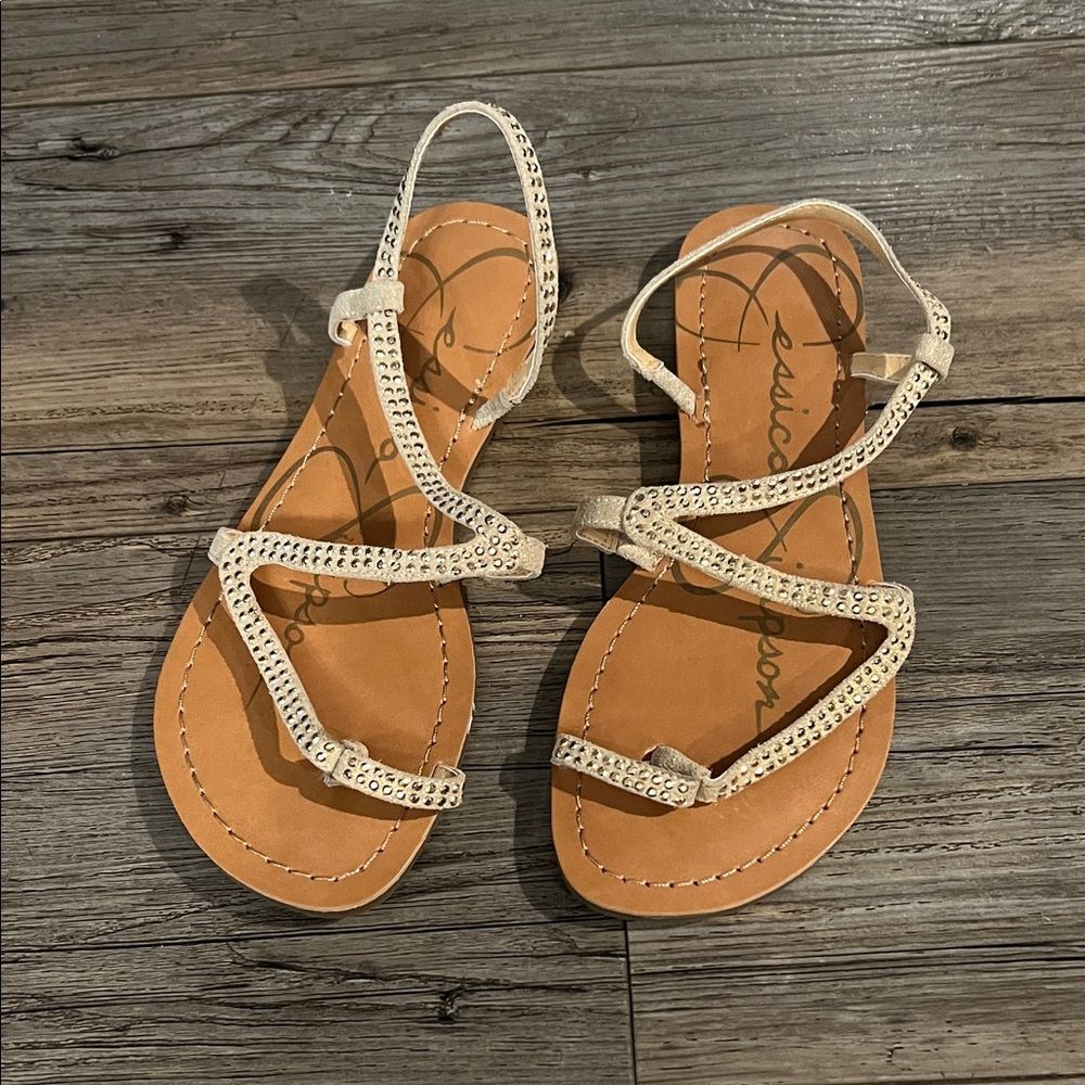 Jessica Simpson Cream Strappy Sandals
